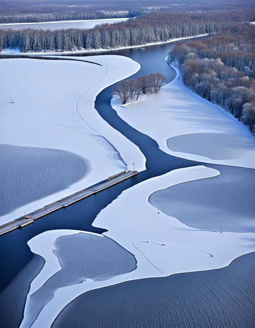 Winter on the Mississippi River