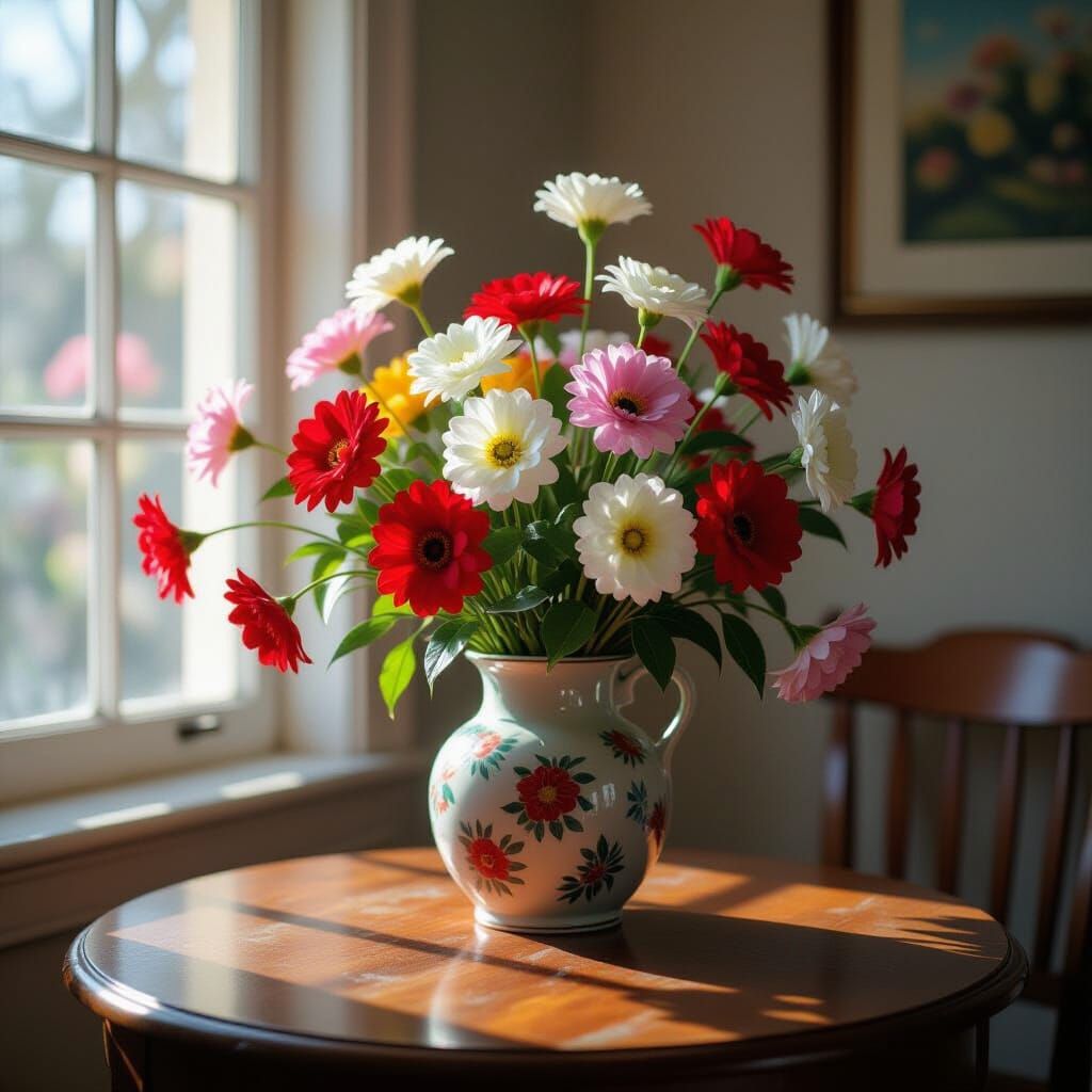 Cinematic Flowers in Vase, Film Still