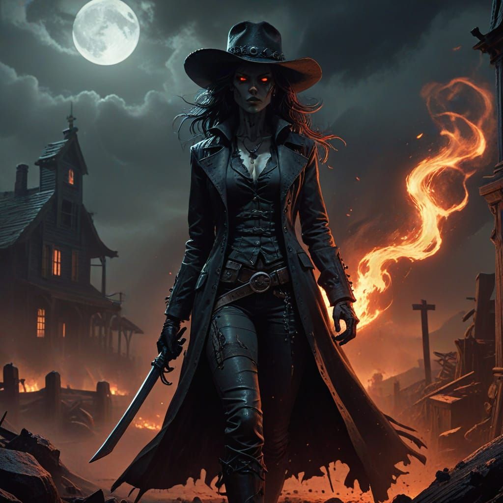 A demonic cowgirl