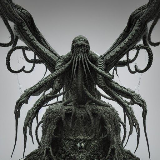 Cthulhu Altar Statue: Lovecraftian Horror in 3D