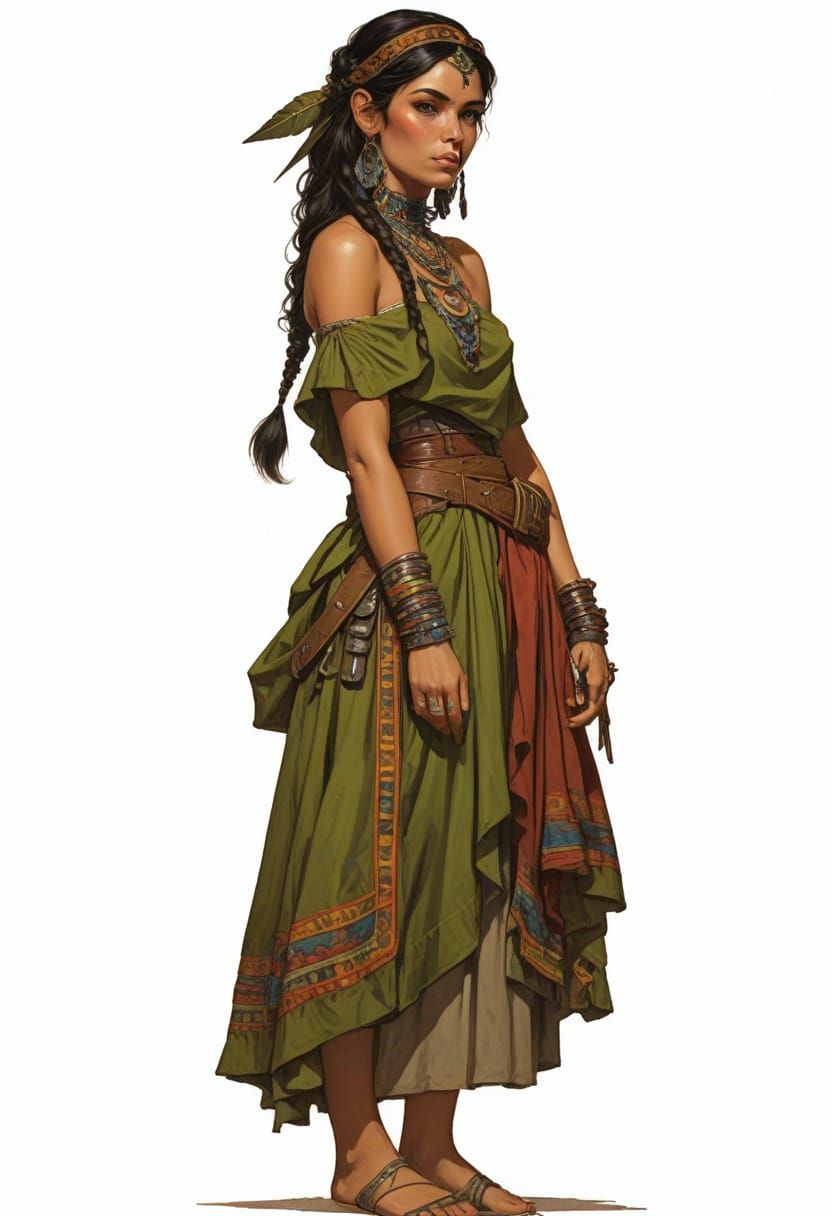 Gorgeous Mixed Amazonian Mexican Lady From 1860