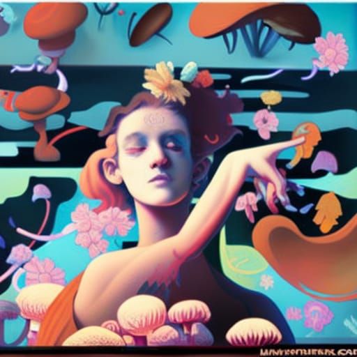 Shrooms And Flowers
