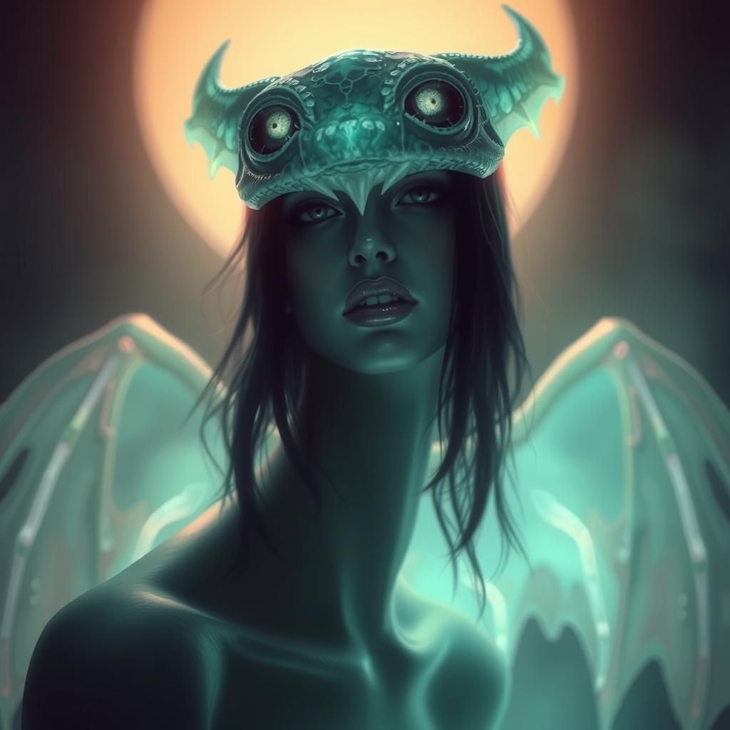 Ethereal Platypus in Cel-Shaded Style