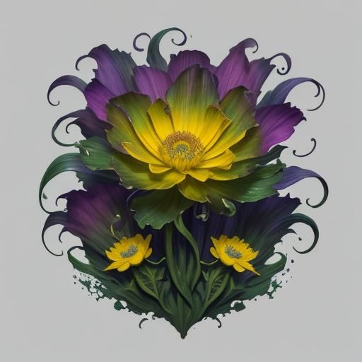 Malevolent Buttercup Flower Emitting Spectral Pollen