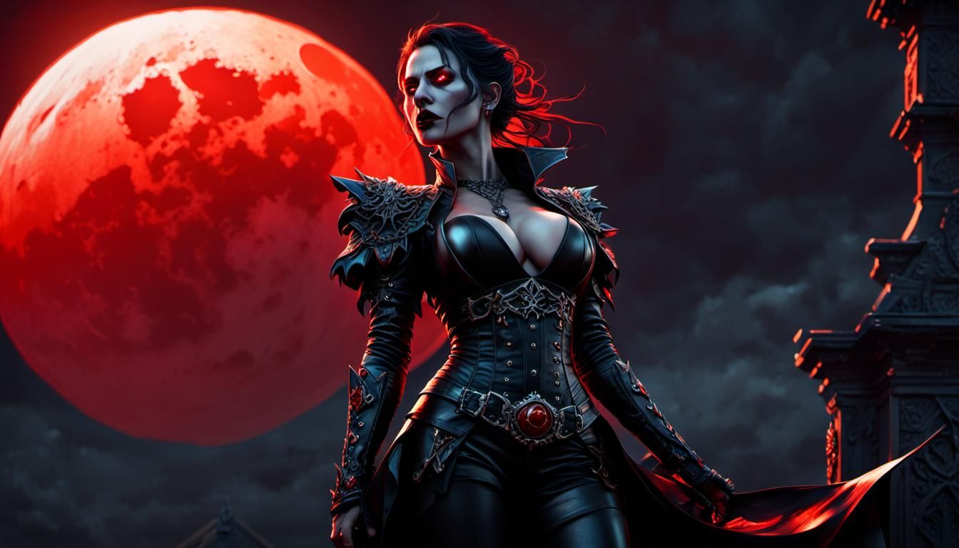 Sensual Vampire in Dark Fantasy Art