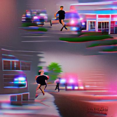 Person Running from Police