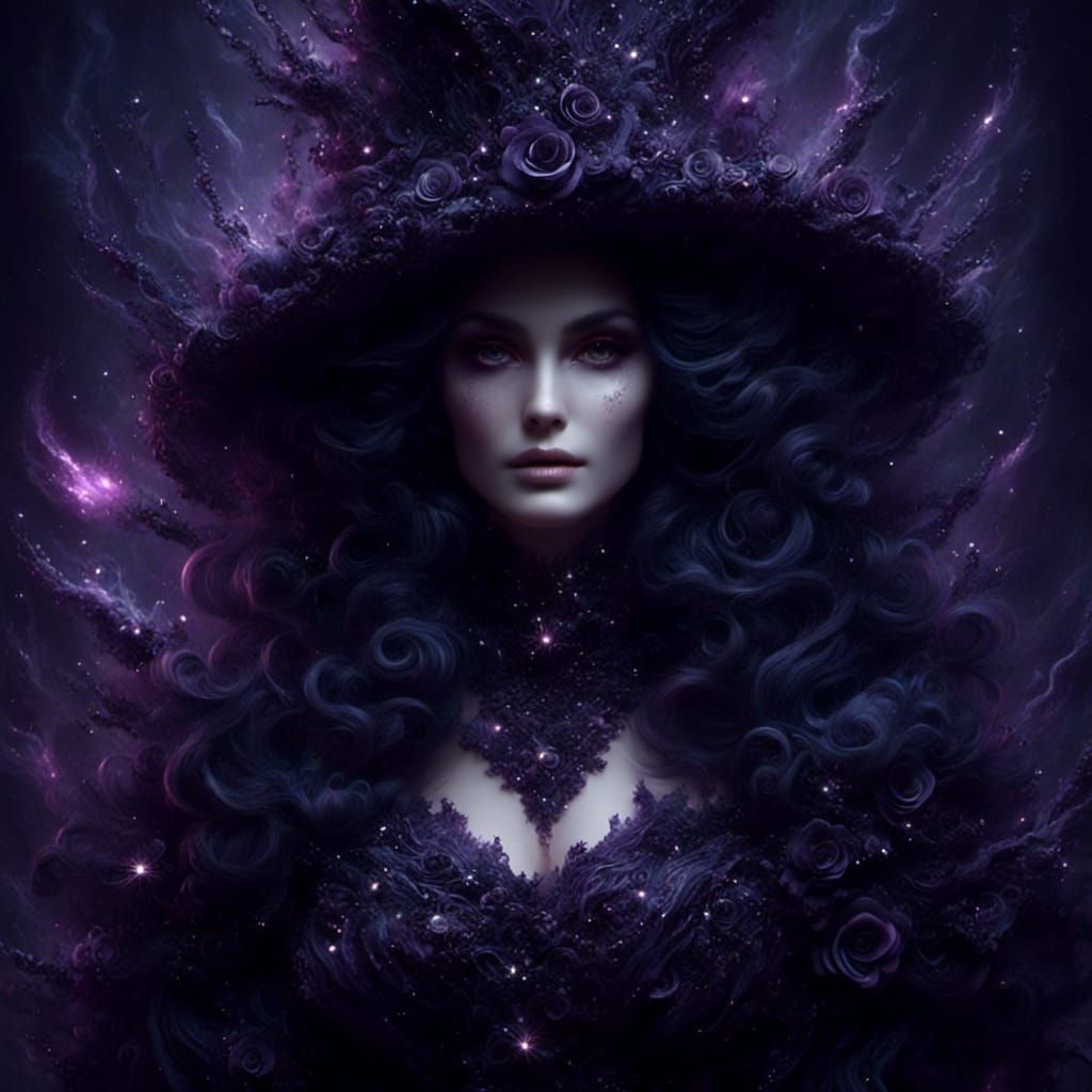 Enchanting Witch Portrait with a Sparkle