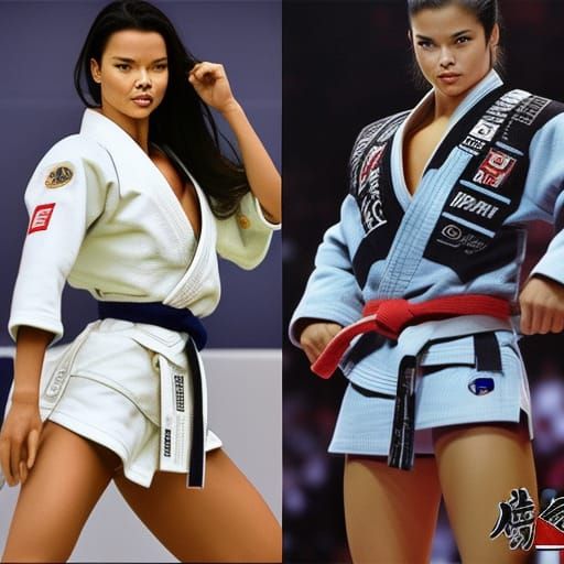 Adriana Lima as Judo Girl in Manga Style