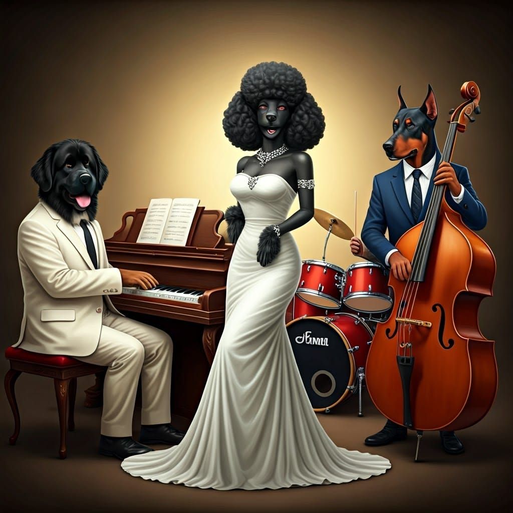 Dogs Play Jazz in a Canine Band