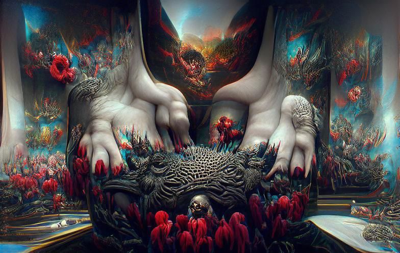 Lucifer's Throne: A Hyperrealistic Digital Masterpiece