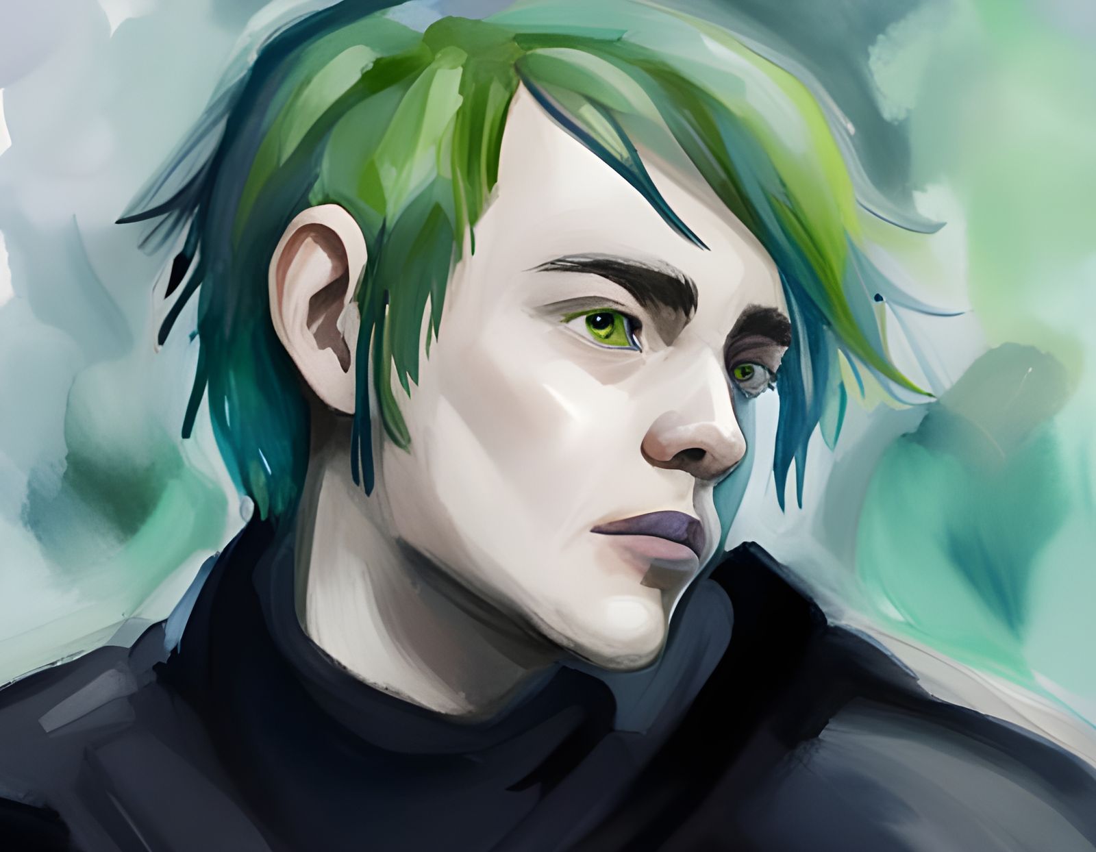 Vibrant Valorant Character Portrait in Watercolor Style