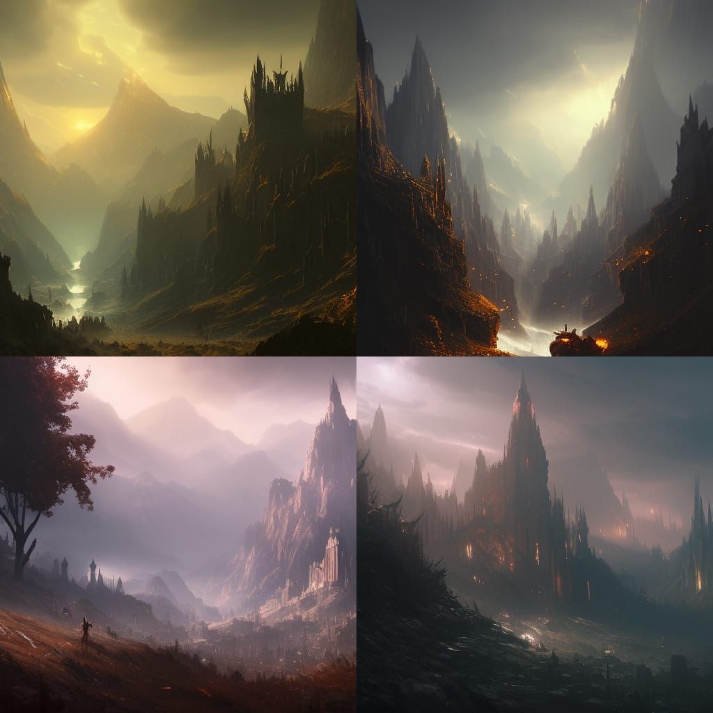 Cinematic fantasy landscape