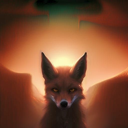 Dark Fantasy Fox with Dynamic Lighting
