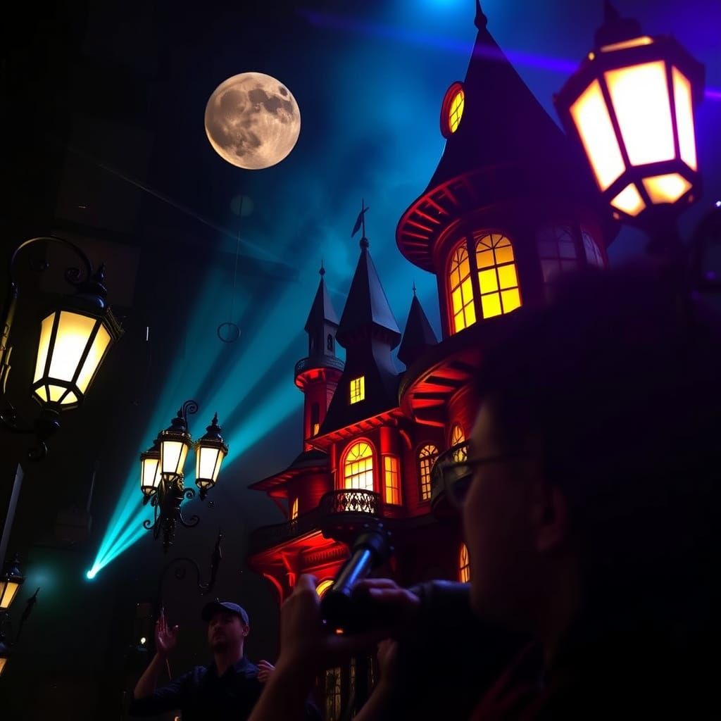 Intricate Waxwork in Tim Burton Style