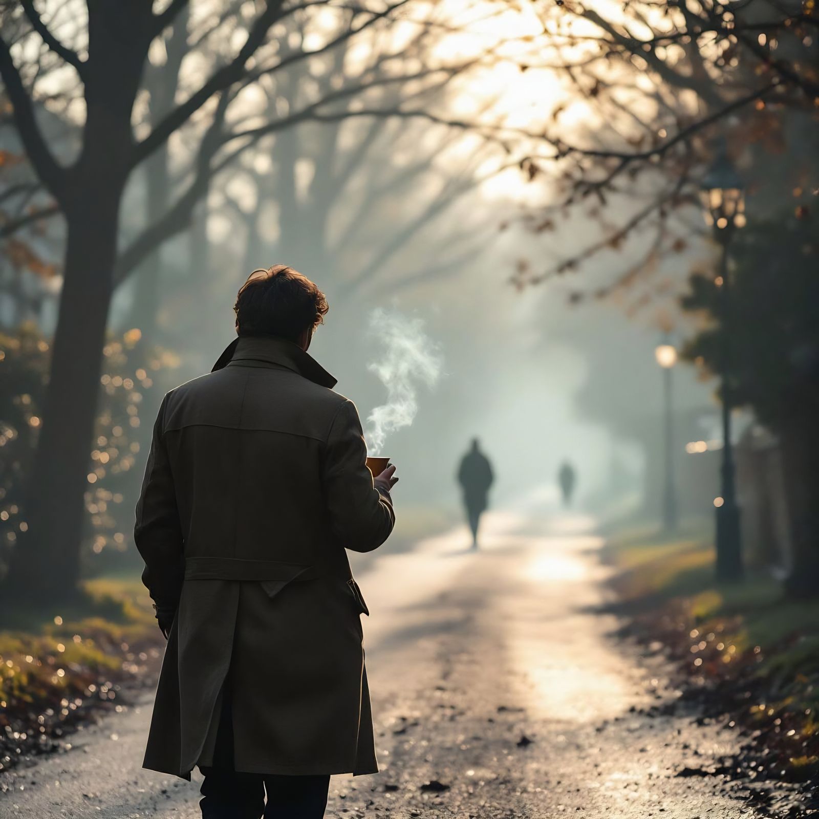 Cinematic Tree-Lined Avenue Film Still