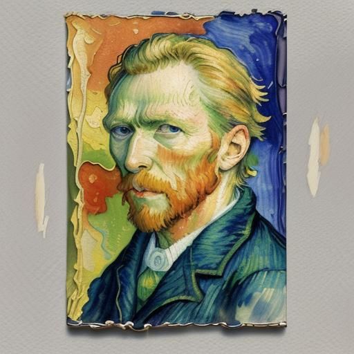 Impressionist Gouache Painting in Van Gogh Style