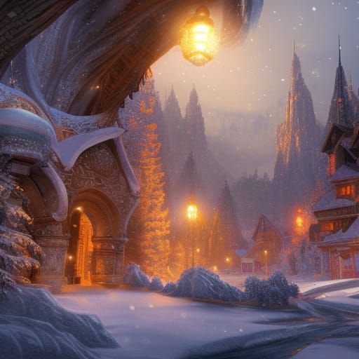 Winter Wonderland Gate in Fantasy Style