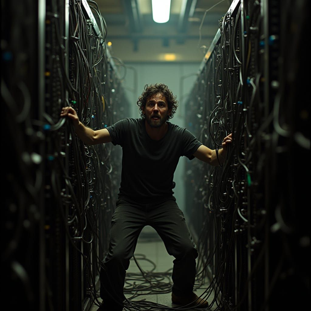 Tangled Web of Frustration in a Dimly Lit Basement