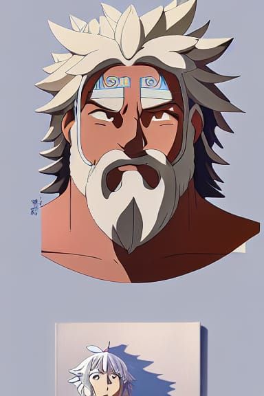 Zeus in Studio Ghibli Anime Style