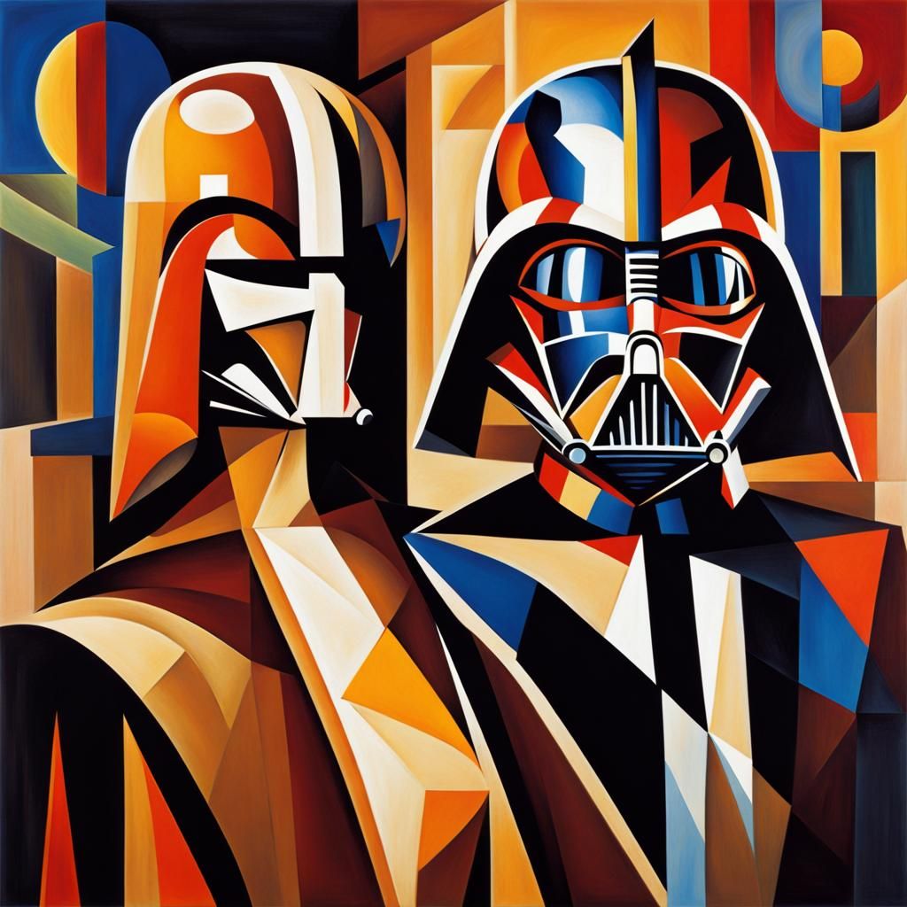 Star Wars in Abstract Cubism Style