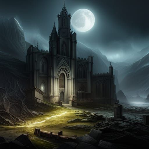 Dark Graveyard: Epic Cinematic Digital Matte Painting