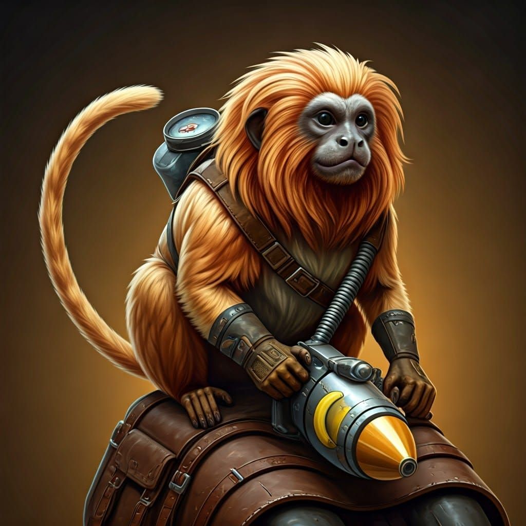 Golden Lion Tamarin Adventurer with Rocket Blaster and Grapp...