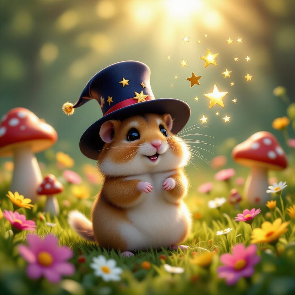 Hamster Magician Conjuring Stars: Disney Concept Art