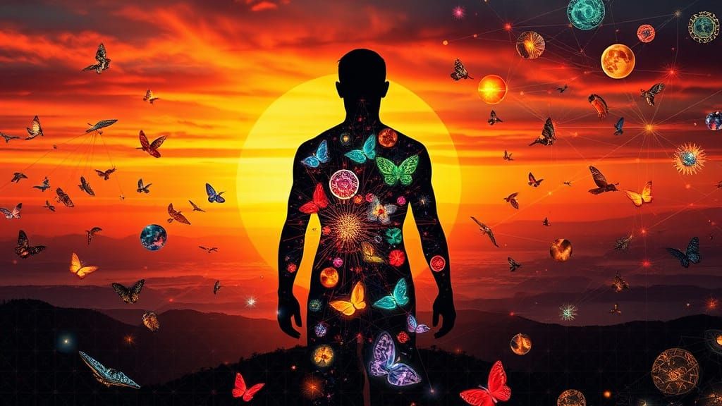 Mesmerizing Bio Art Paper Collage in 8K