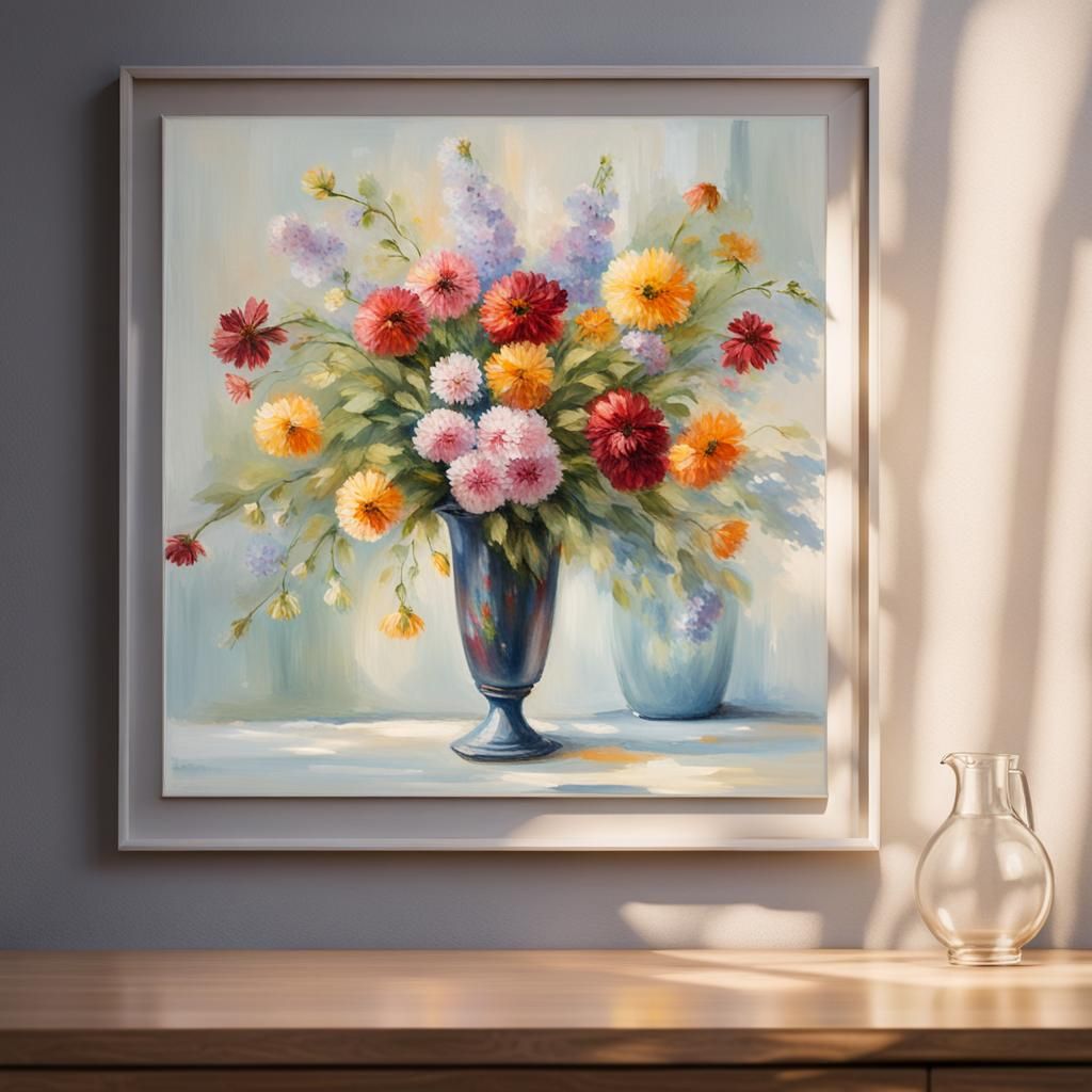 Upside-Down Vase Painting in Sharp Focus