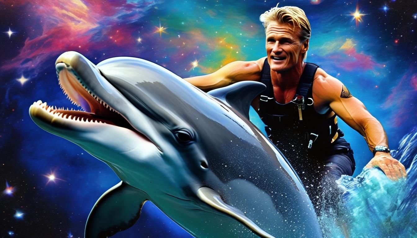 Dolph Lundgren Rides Dolphin Through Space: Cosmic Splash Ar...