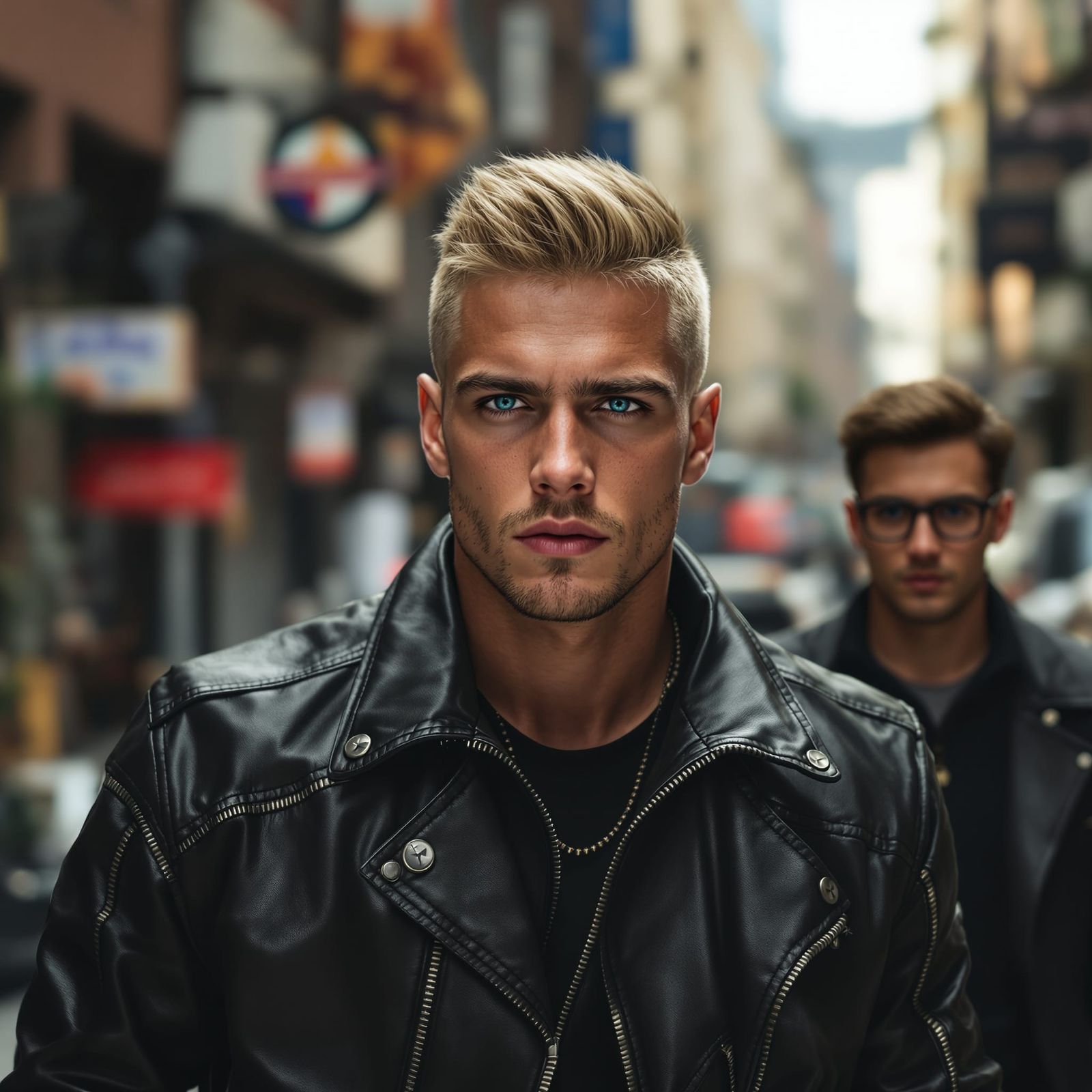 Men in Seedy City: Hyperrealistic Comic Art