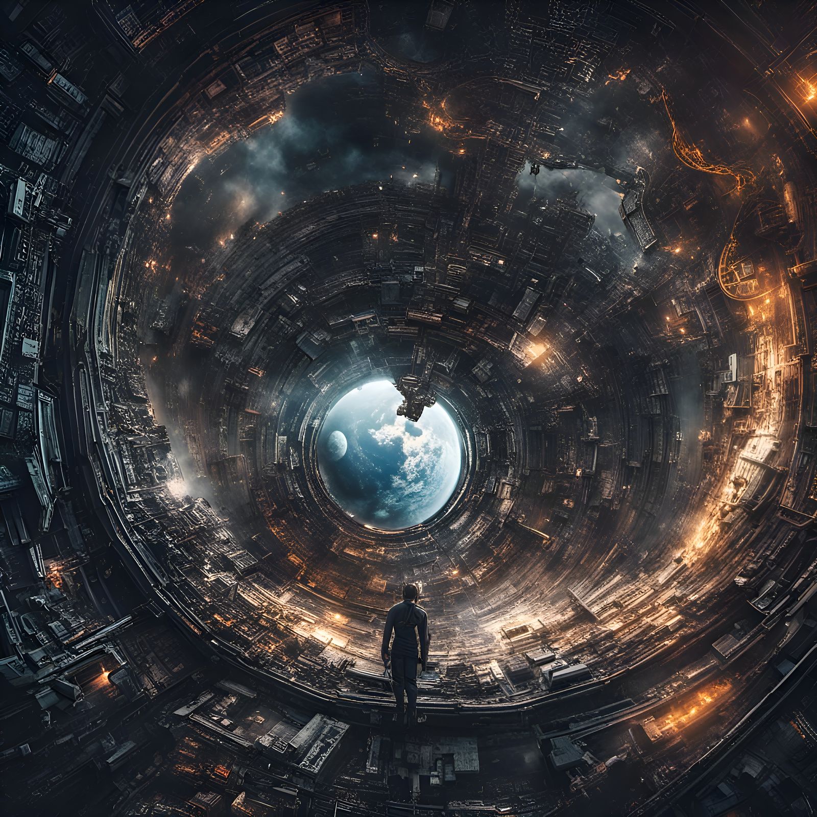 Hyperrealistic Sci-Fi World with Intricate Details