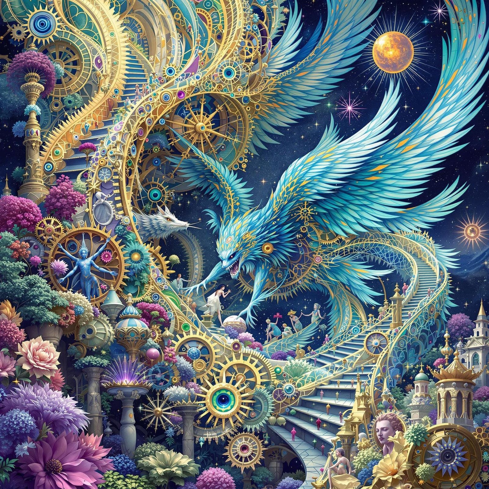 Surreal Megastructure Trapping Souls in Optical Illusion