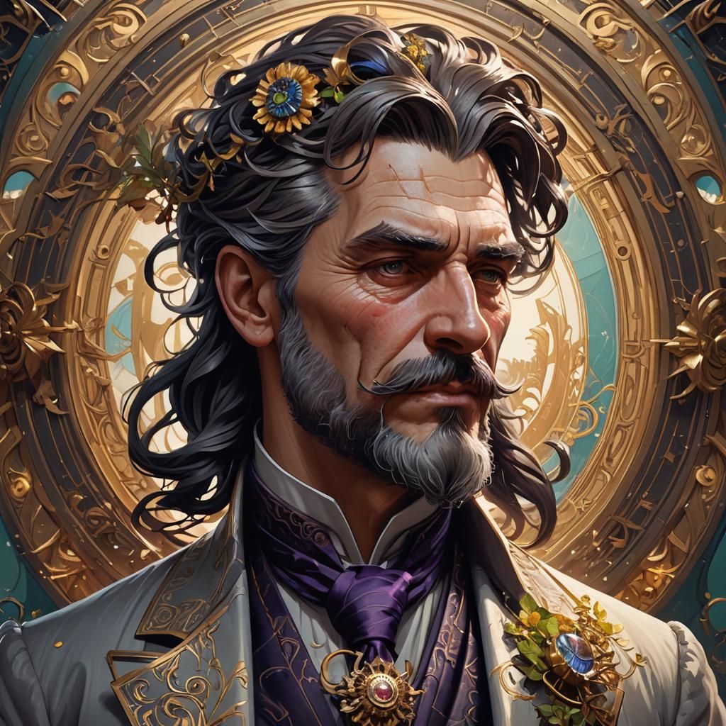 Mortimer Goth Portrait in Artgerm Style