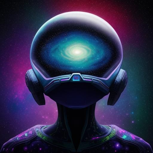 Cosmic Alien Abduction in Visionary Style