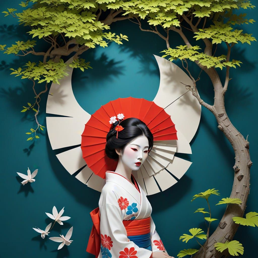 Geisha Finds Serenity in a Futuristic Oasis