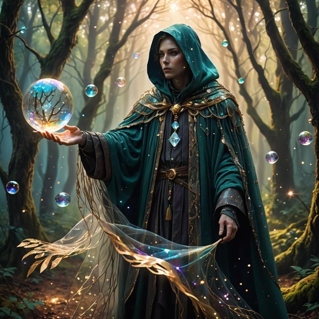 Fantasy Art: Humanoid Dream Bubble Catcher