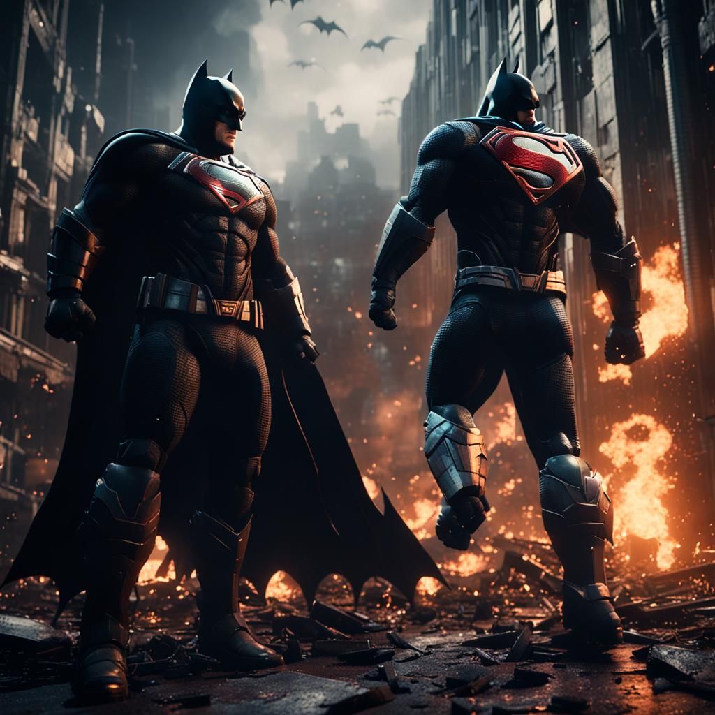 Batman vs Superman: 3D Cinematic Fire Fight