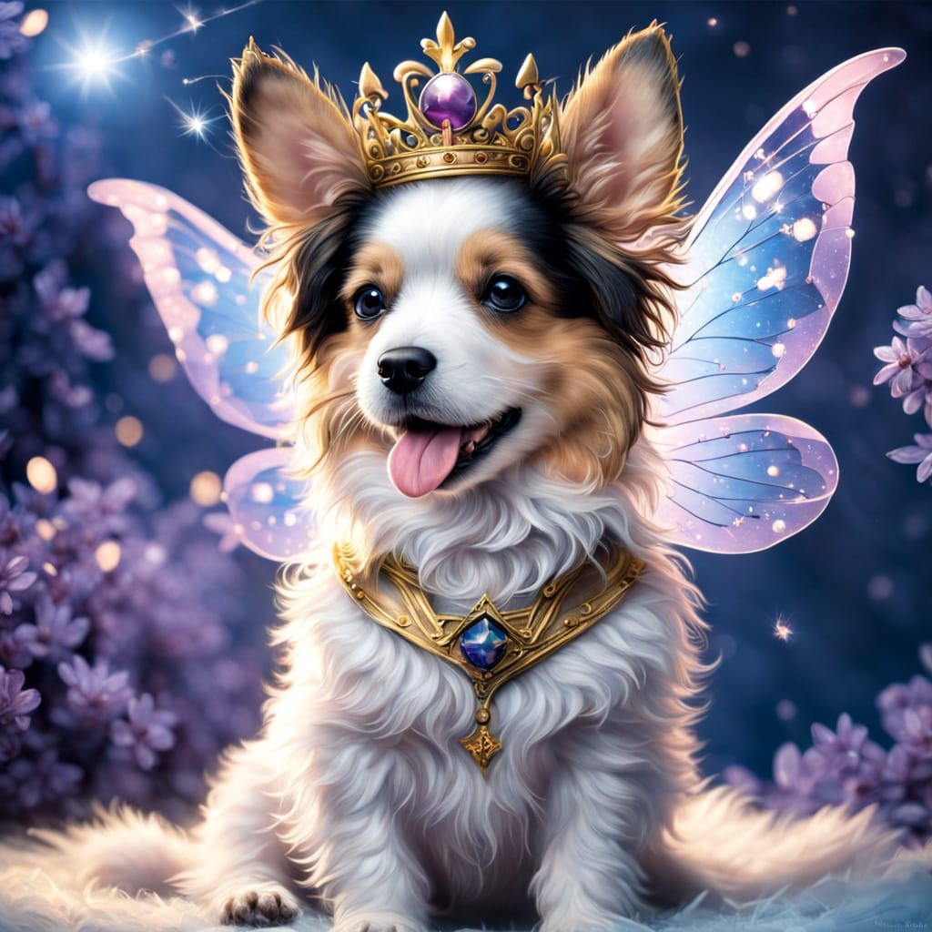 Fairy Puppy Prince in Enchanted Forest