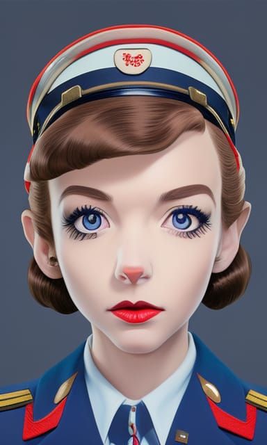 Dog Cabin Crew Portrait in Ghibli Style