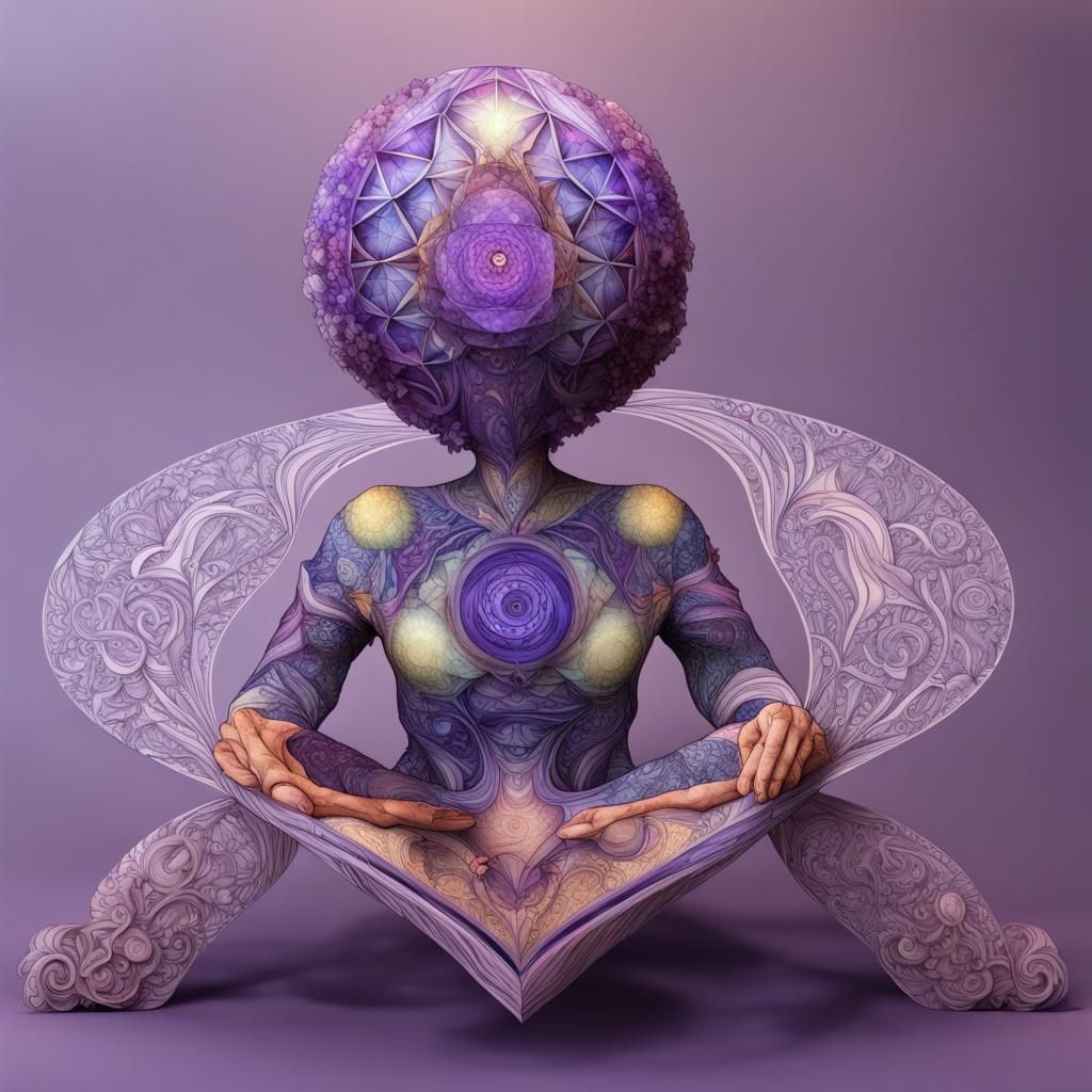 Harmonic Quantum Zentangle: Intuitive Fractal Design