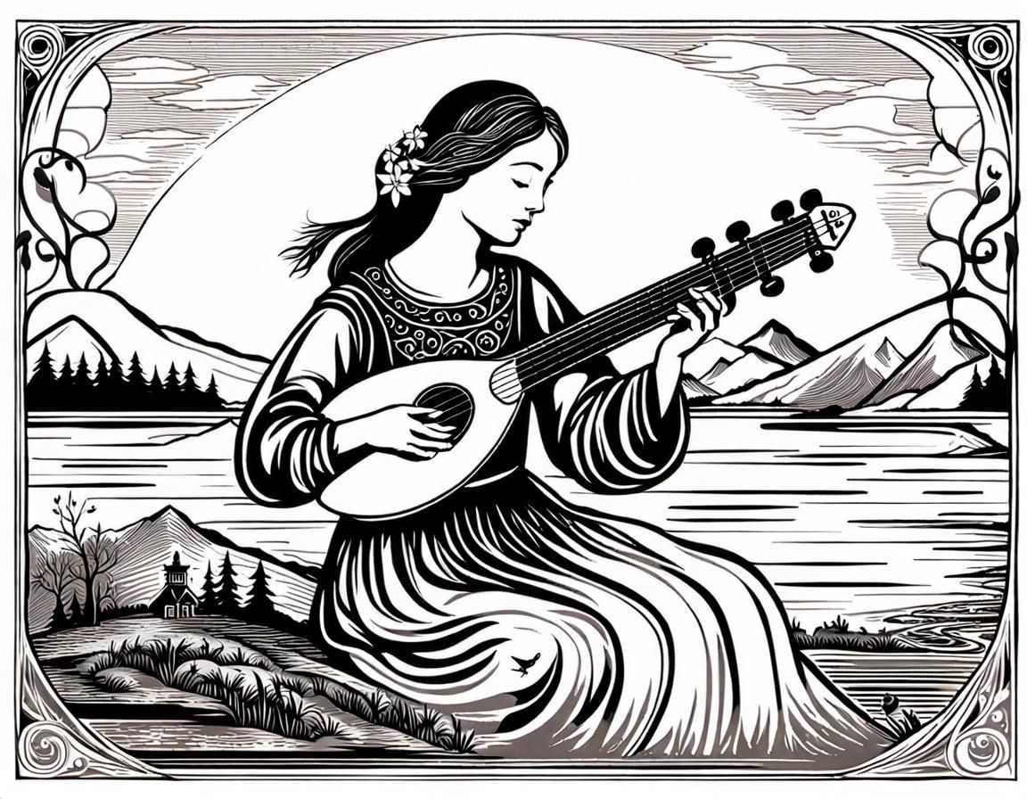 Damsel's Dulcimer in a Surreal Landscape