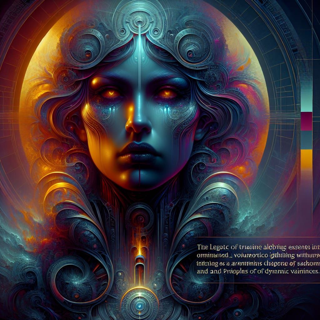 Serpentine Portrait in Art Nouveau Style