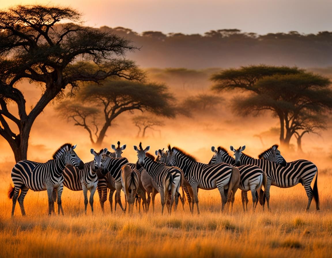 African Wildlife at Sunset: Kruger National Park Photography
