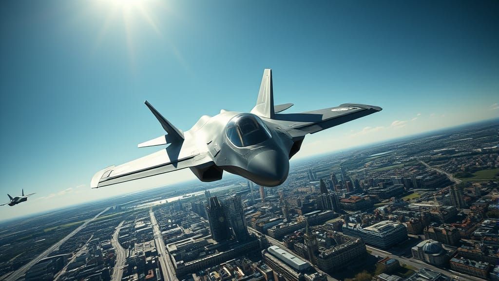 F35 Jets Pursue UFO Over London Skyline