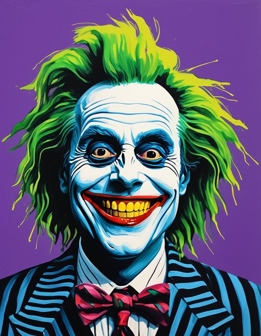 Beetlejuice Smile in Pop Art Style