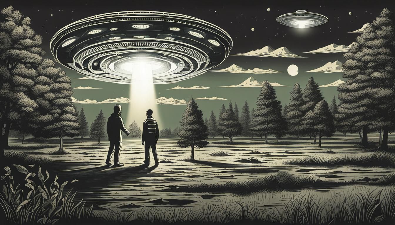 Eerie Alien Abduction Scene