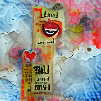 Mixed Media "Live Laugh Love" Art