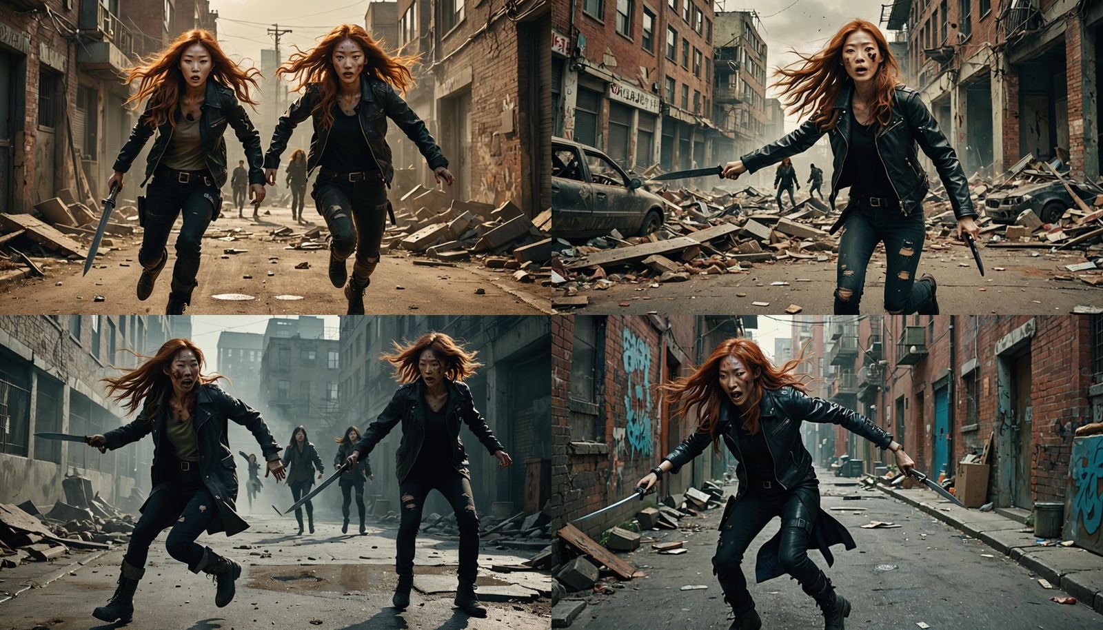 Zombie Hunter in a Post-Apocalyptic City