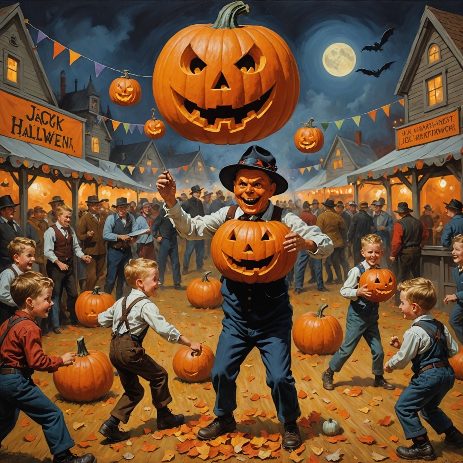 Monsters Compete in Jack-o-lantern Contest